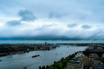 обоя города, амстердам , нидерланды, панорама