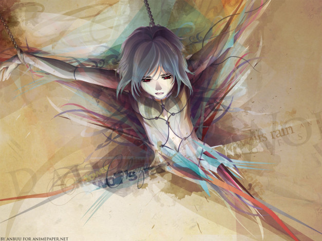 Обои картинки фото аниме, wolf`s, rain