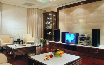 обоя интерьер, гостиная