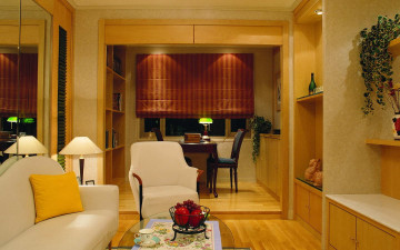 обоя интерьер, гостиная