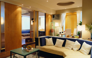 обоя интерьер, гостиная