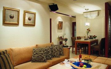 обоя интерьер, гостиная