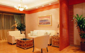 обоя интерьер, гостиная