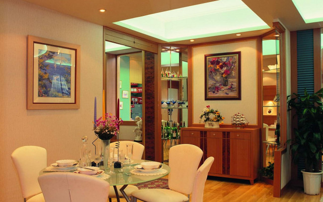 Обои картинки фото интерьер, столовая