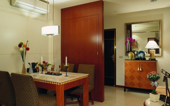 Обои картинки фото интерьер, столовая