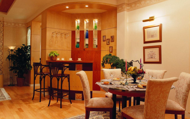 Обои картинки фото интерьер, столовая