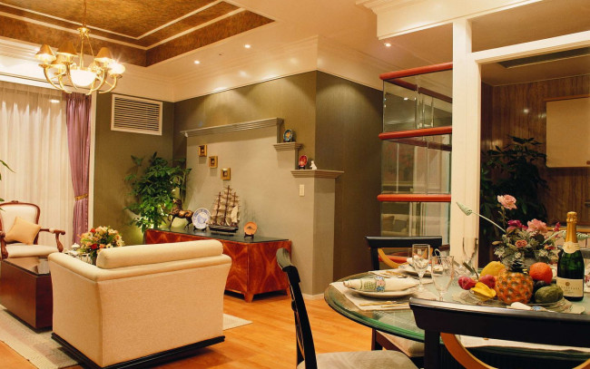 Обои картинки фото интерьер, столовая