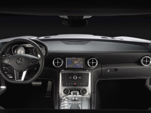Картинка 2011 mercedes benz sls автомобили спидометры торпедо