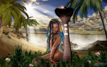 Картинка чёрная мамба фэнтези красавицы чудовища