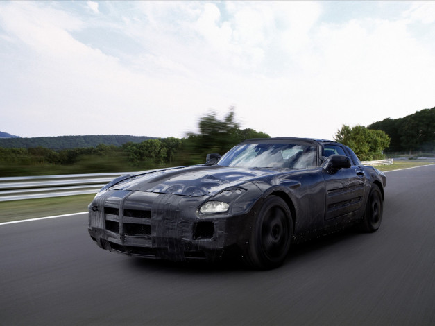 Обои картинки фото 2011, mercedes, benz, sls, автомобили