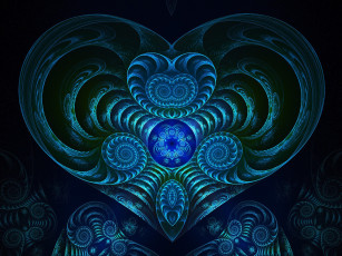 Картинка 3д графика fractal фракталы фон цвета узор