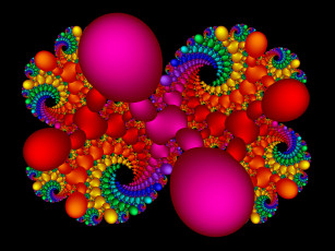 Картинка 3д графика fractal фракталы фон цвета узор