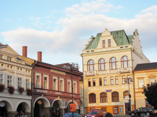 Картинка города здания дома магазины