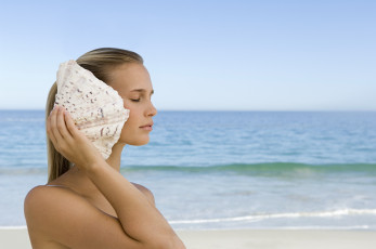 Картинка -Unsort+Блондинки девушки unsort блондинки океан ракушка