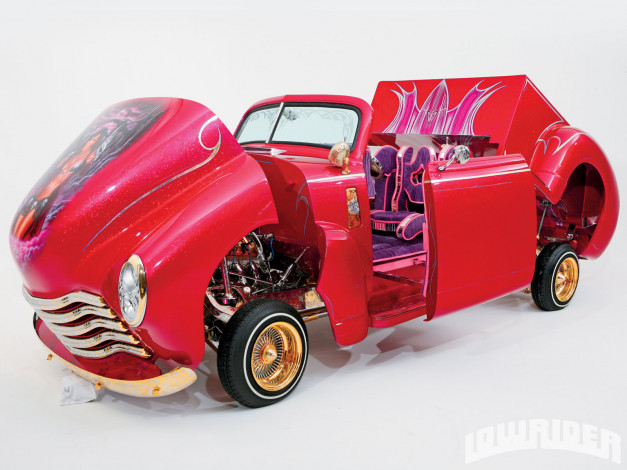 Обои картинки фото 1950, chevy, bomb, truck, автомобили, custom, pick, up, model