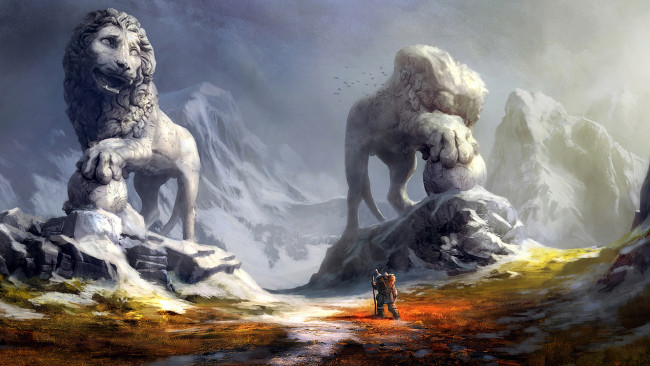 Обои картинки фото фэнтези, иные, миры, времена, львы