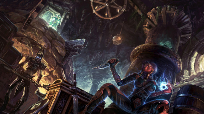 Обои картинки фото the, elder, scrolls, skyrim, видео, игры, девушка, нежить