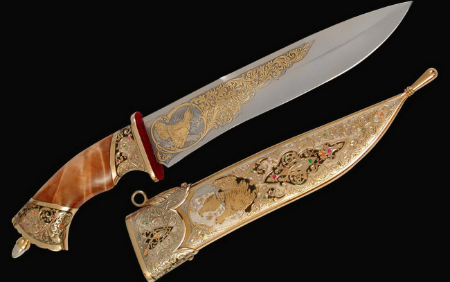 Обои картинки фото оружие, холодное, узор, нож, кинжал, сталь