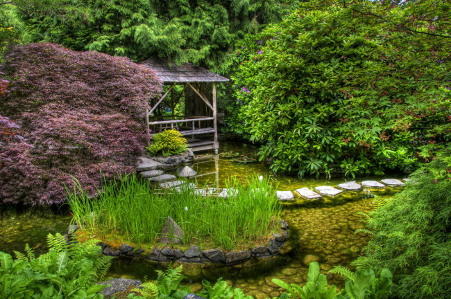 Обои картинки фото природа, парк, канада, butchart, victoria