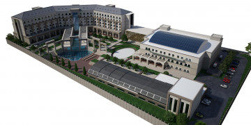 Картинка 3д графика architecture архитектура дома бассейн автомобили