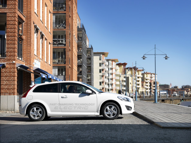 Обои картинки фото 2013, volvo, c30, electric, автомобили