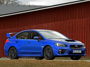 обоя автомобили, subaru, wrx, sti, 2014, синий