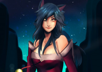 Картинка видео+игры league+of+legends вечер лиса девушка ahri