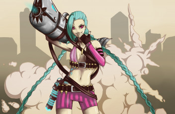 Картинка видео+игры league+of+legends jinx league of legends джинкс девушка