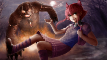 Картинка видео+игры league+of+legends league of legends медведь магия улыбка взгляд annie девушка sliverel art