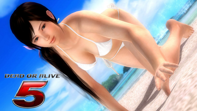 Обои картинки фото видео игры, dead or alive 5, купальник, взгляд, девушка