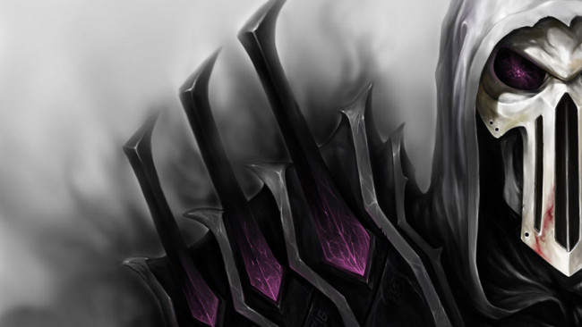 Обои картинки фото видео игры, world of warcraft,  wrath of the lich king, маска, доспехи, череп, капюшон, броня