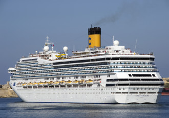 Картинка costa+fortuna корабли лайнеры лайнер круизный