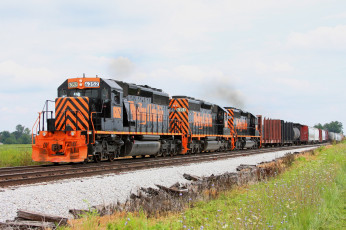 Картинка техника поезда железная дорога рельсы локомотив состав