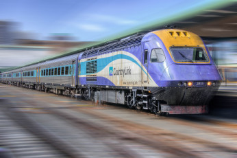 Картинка техника поезда железная дорога рельсы локомотив состав