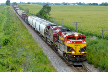 Картинка техника поезда железная дорога рельсы локомотив состав