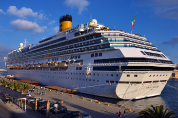 Картинка costa+favolosa корабли лайнеры лайнер круизный