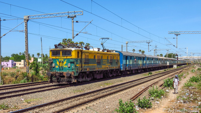 Обои картинки фото техника, поезда, железная, дорога, рельсы, локомотив, состав