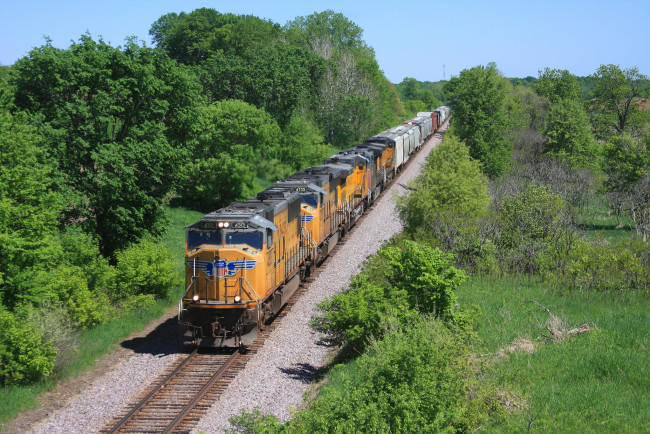 Обои картинки фото техника, поезда, железная, дорога, рельсы, локомотив, состав