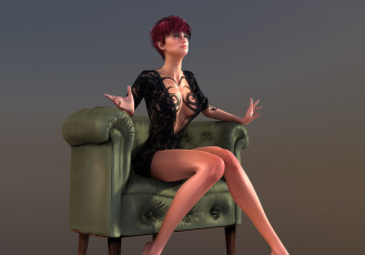 Картинка 3д+графика люди+ people фон взгляд девушка