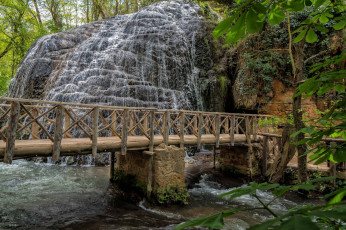 Картинка природа водопады река лес водопад