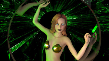 Картинка 3д+графика фантазия+ fantasy фон взгляд девушка