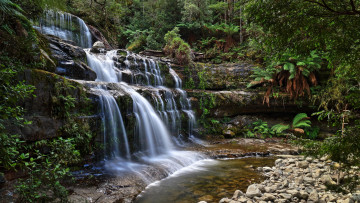 Картинка природа водопады река лес водопад