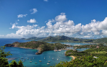 Картинка antigua корабли порты+ +причалы панорама