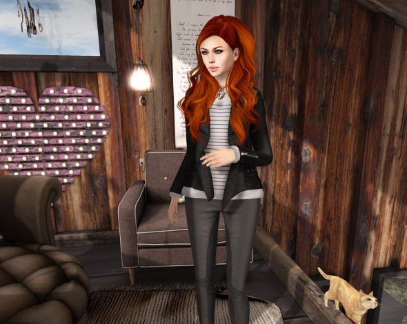 Обои картинки фото 3д графика, люди , people, девушка, взгляд, фон, рыжая