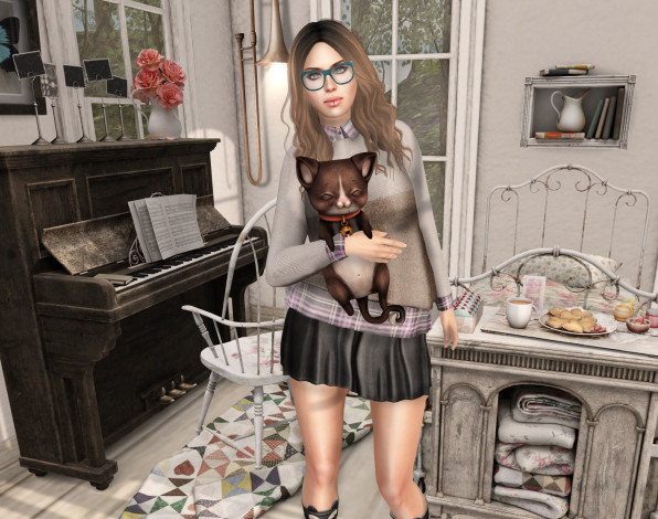 Обои картинки фото 3д графика, люди , people, девушка, взгляд, фон, рыжая, интерьер