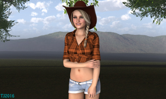 Обои картинки фото 3д графика, люди , people, девушка, взгляд, фон