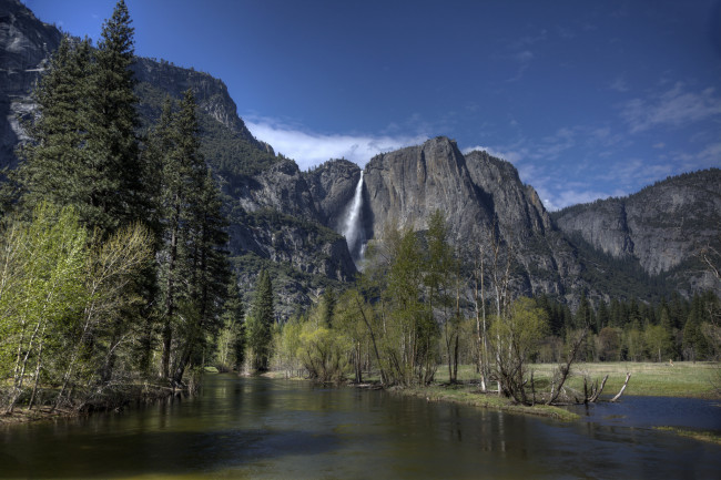 Обои картинки фото природа, водопады, водопад, река, лес