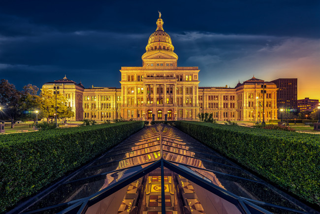 Обои картинки фото города, - здания,  дома, ночь, огни