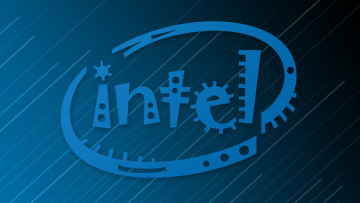 обоя компьютеры, intel, логотип, фон