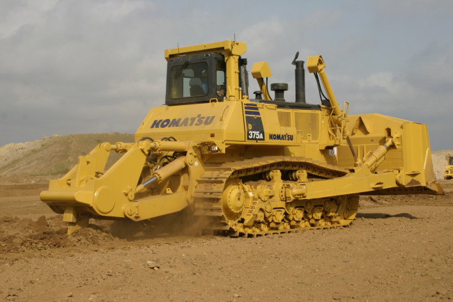 Обои картинки фото техника, бульдозеры, komatsu